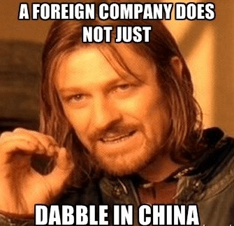 Foreign companies should not dabble in China