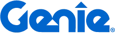 logo of Genie, a brand of aerial work platforms and material handling equipment manufactured by Terex Corporation.