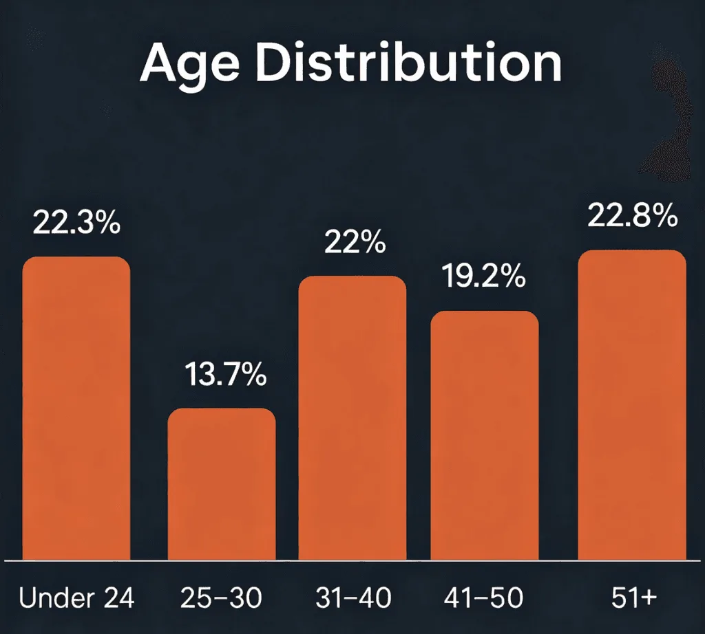 WeChat user Age Distribution
