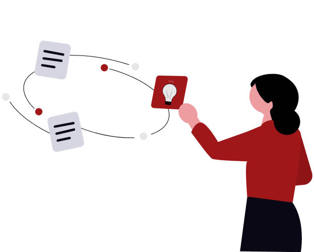 A woman creating Ideas Flow