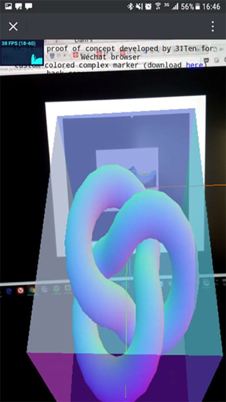 QR code for a web augmented reality demonstration